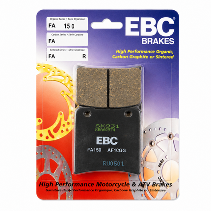 Brake Pads Std Kevlar Organic Semi-metal Black Ebc FA150