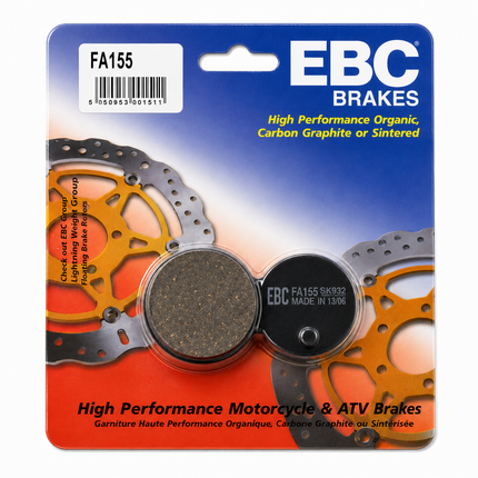 Brake Pads Std Kevlar Organic Ebc Semi-metal Black FA155