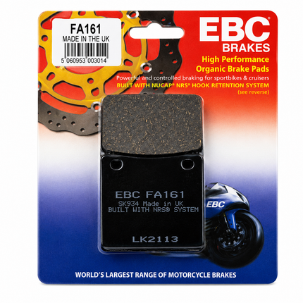 Brake Pads Std Kevlar Organic Semi-metal Black Ebc FA161