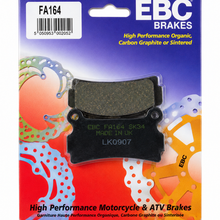 Brake Pads Std Kevlar Organic Semi-metal Black Ebc FA164