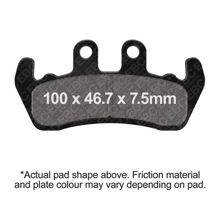 Brake Pads Std Kevlar Organic Semi-metal Black Ebc FA166