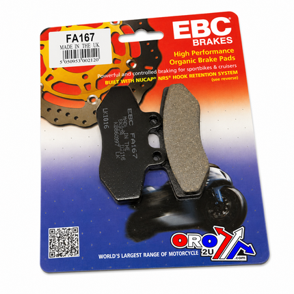 Brake Pads Organic Ebc FA167