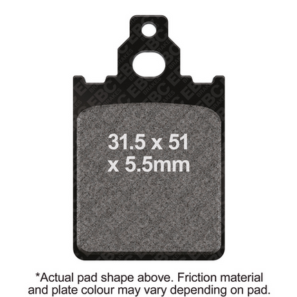 Brake Pads Std Scooter Organic Ebc SFA186