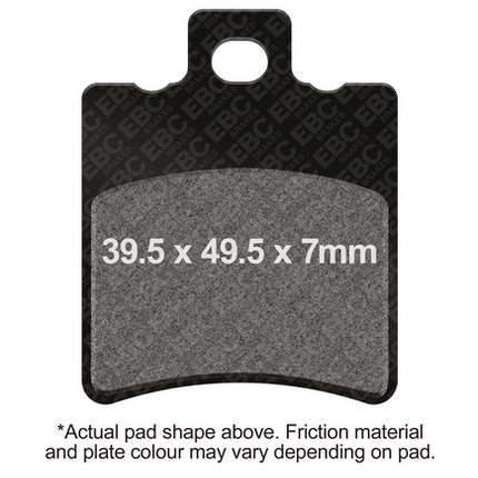 Brake Pads Std Organic Kevlar Back Ebc SFA193