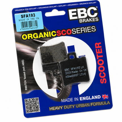Brake Pads Std Organic Kevlar Back Ebc SFA193