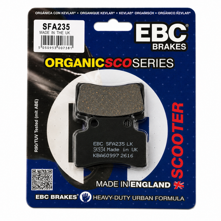 Brake Pads Std Scooter Organic Ebc SFA235