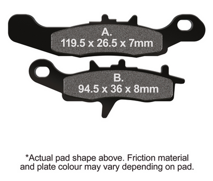 Brake Pads Sintered Kawasaki Suzuki Ebc FA349R