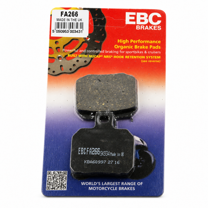Brake Pads Kevlar Organic Ebc FA266