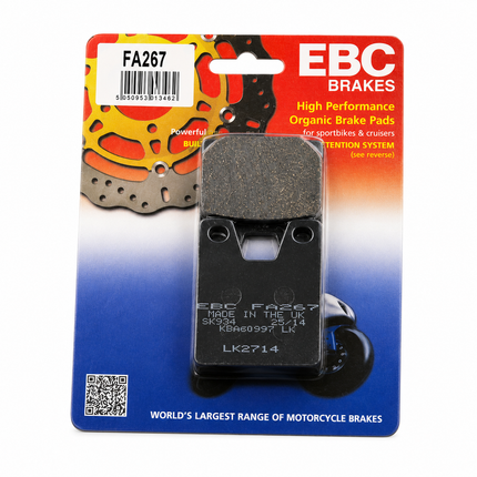 Brake Pads Kevlar Organic Ebc FA267
