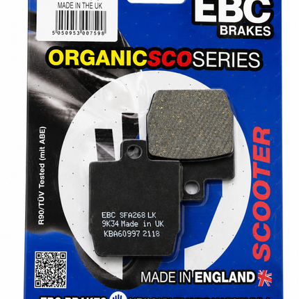 Brake Pads Std Scooter Organic Ebc SFA268
