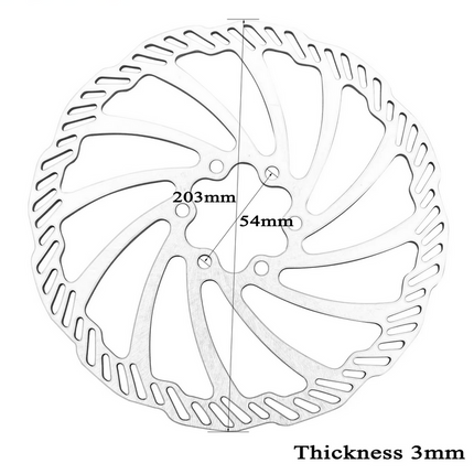 Rear Brake Disc 203mm × 54mm × 3mm Surron Light Bee S X Segway X160 X260