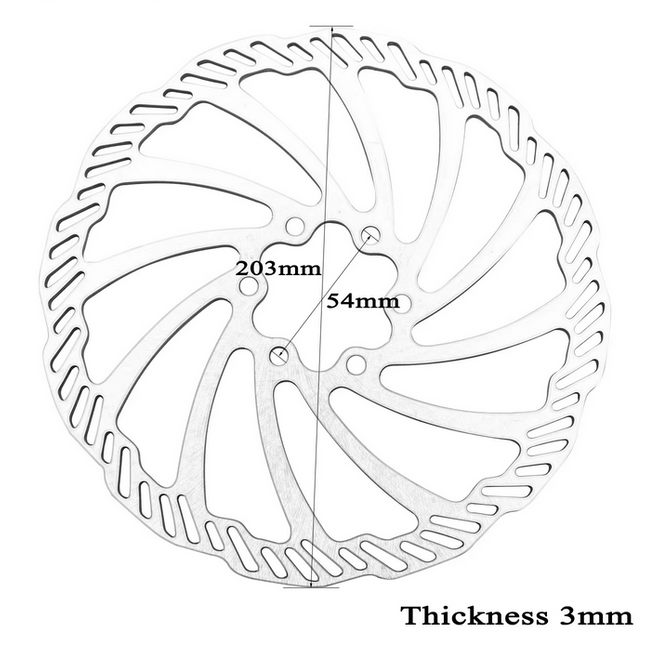 Rear Brake Disc 203mm × 54mm × 3mm Surron Light Bee S X Segway X160 X260