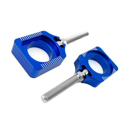 Axle Blocks & Adjuster Yzf, Blue, FIR