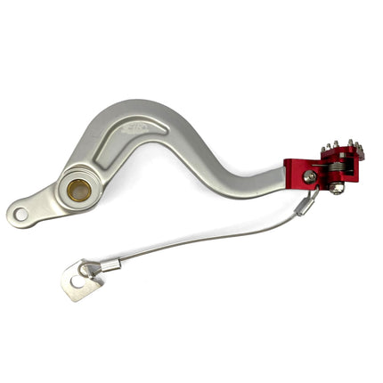 Brake Pedal 00-13 Gasgas 4T, Silver With Red Tip, FIR Brand ASB-088F