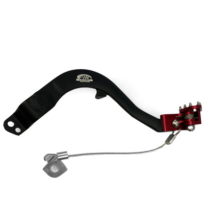 Brake Pedal 21-22 CRF 300L, FIR, ASB-092F, Black, Red Folding Tip