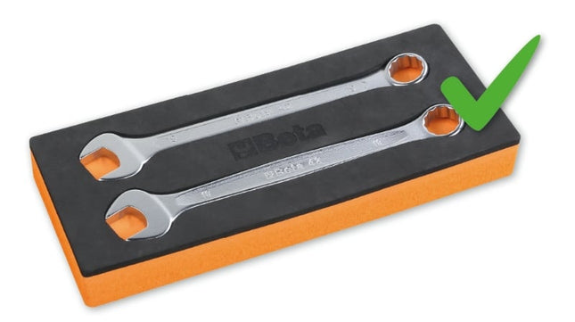 Combination Spanner Wrench Open Offset Ring Ends Chrome-Plated 14mm - Beta Tools 42 14