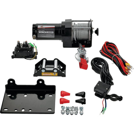 12V Winch 3500LB/1550KG, Atv/utv, Steel Cable, 2 Bolt, Arrowhead 431-01022