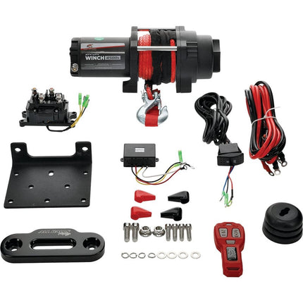 12V Winch 4500LB/2000KG, Atv/utv, Synthetic Rope, 4 Bolt, Arrowhead 431-01026