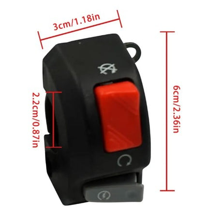 Switch Handlebar Fog Headlight Horn Start Kill Button