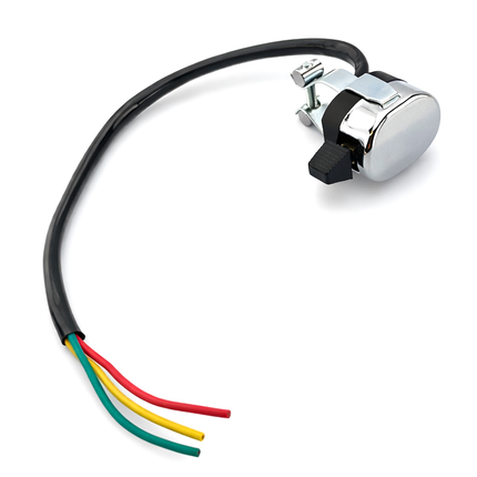 Switch Light Universal Classic Chrome Top 3 Position 3 Wire 7/8 22.2mm Handlebar