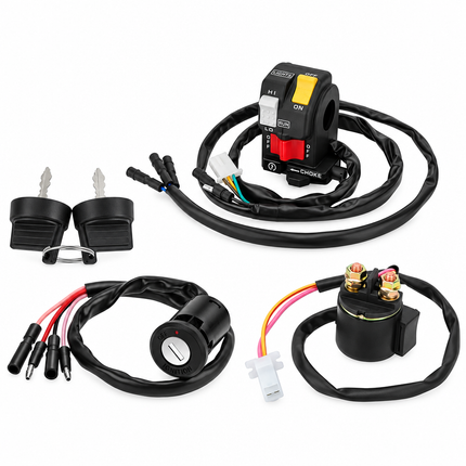 Handlebar Switch Key Switch Starter Relay 3PC Kit 90-95 Honda Fourtrax Trx 300 Fw 2X4 4X4