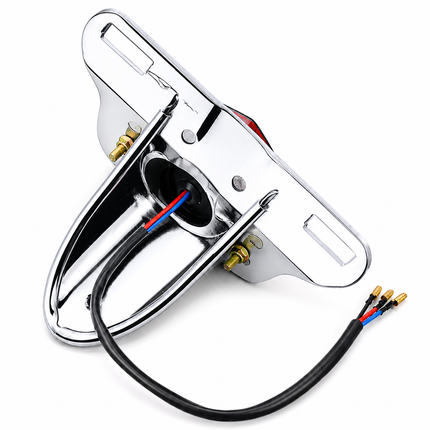 LED Taillight Brake Lamp Triumph Bonneville Harley Honda Yamaha Suzuki Lucas Style Silver
