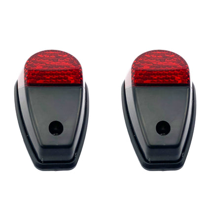 Indicators Flush Mount 12V LED Black Case With Red Lens