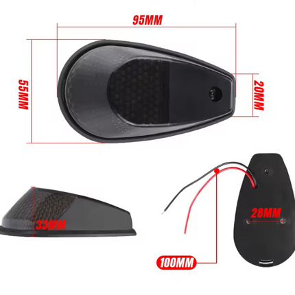 Indicators Flush Mount 12V LED Black Case With Amber Orange Lens