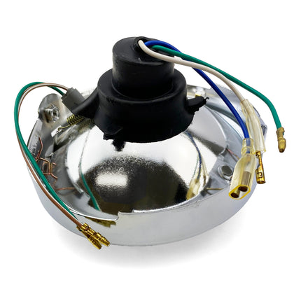 Headlight Unit Yamaha DT50, With BA20D Bulb, 150mm Dia.