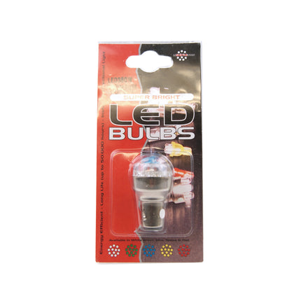 LED Light Bulb 12V White BAY15D