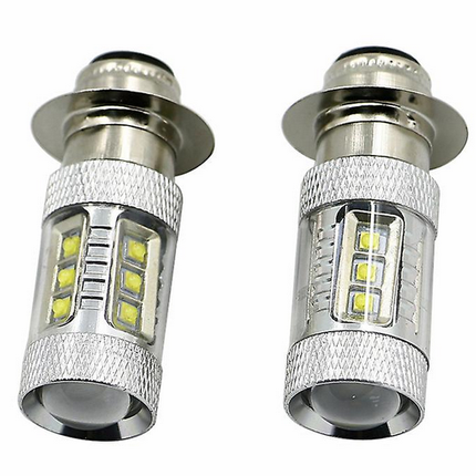 2PC H6M 80W LED Front Headlight Bulbs Yamaha Rhino Raptor Grizzly YFM250 350 700