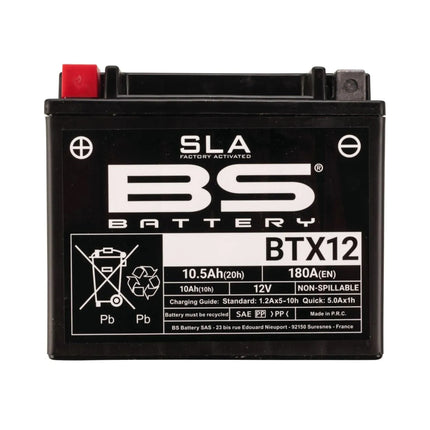BATTERY YTX12-BS MA.FREE BS, BS Maintenance Free BTX12-BS, 300603, BS-BTX12-BS