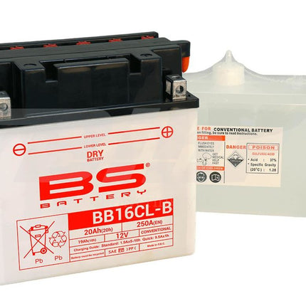 Battery YB16CL-B 12V 19Ah. Bs, Bs With Acid Pack BB16CL-B, 310579, BS-BB16CL-B