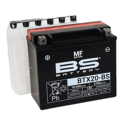 BATTERY YTX20-BS 12V 18Ah. MF, BS Maintenance Free BTX20-BS, 300611, BS-BTX20-BS