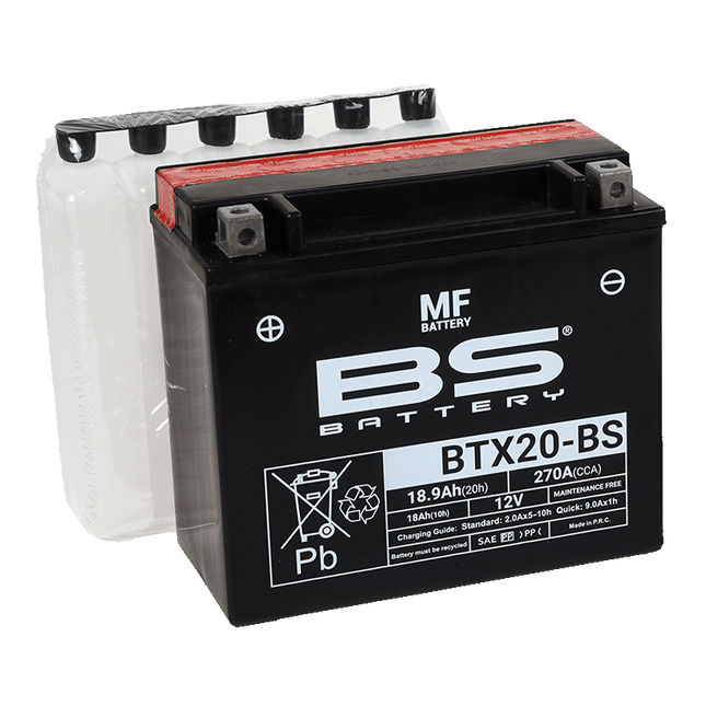 BATTERY YTX20-BS 12V 18Ah. MF, BS Maintenance Free BTX20-BS, 300611, BS-BTX20-BS