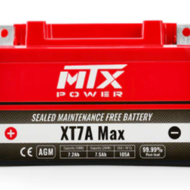 BATTERY XT7A Max 12V 7.2AH Maintenance Free BTX7A-BS, 300619, BS-BTX7A-BS YTX7A-BS