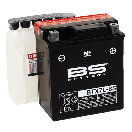 BATTERY YTX7L-BS 12V MA.FREE, BS Maintenance Free BTX7L-BS, 300620, BS-BTX7L-BS