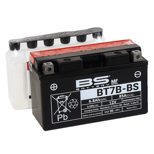 BATTERY YT7B-BS 12V 6.5Ah. BS, BS Maintenance Free BT7B-BS, 300626, BS-BT7B-BS