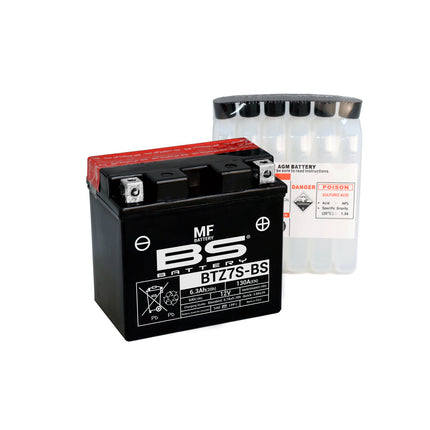 BATTERY YTZ7S-BS 12V MA.FREE, BS Maintenance Free BTZ7S-BS, 300695, BS-BTZ7S-BS