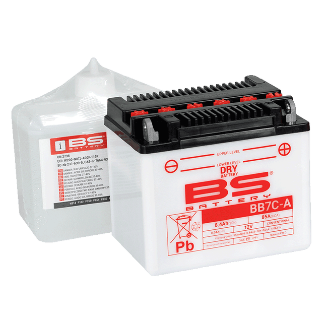 Battery YB7C-A 12V 8Ah Bs, Bs With Acid Pack BB7C-A, 310593 BS-BB7C-A