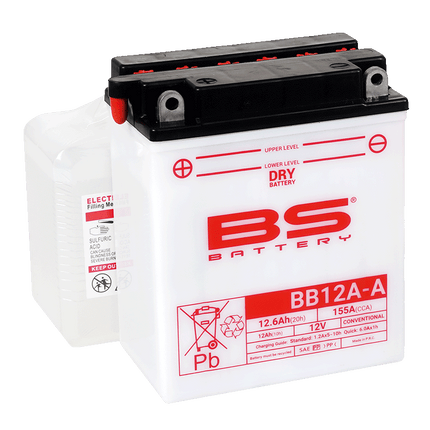 Battery YB12A-A 12V 12Ah., Bs With Acid Pack BB12A-A, 310561, BS-BB12A-A