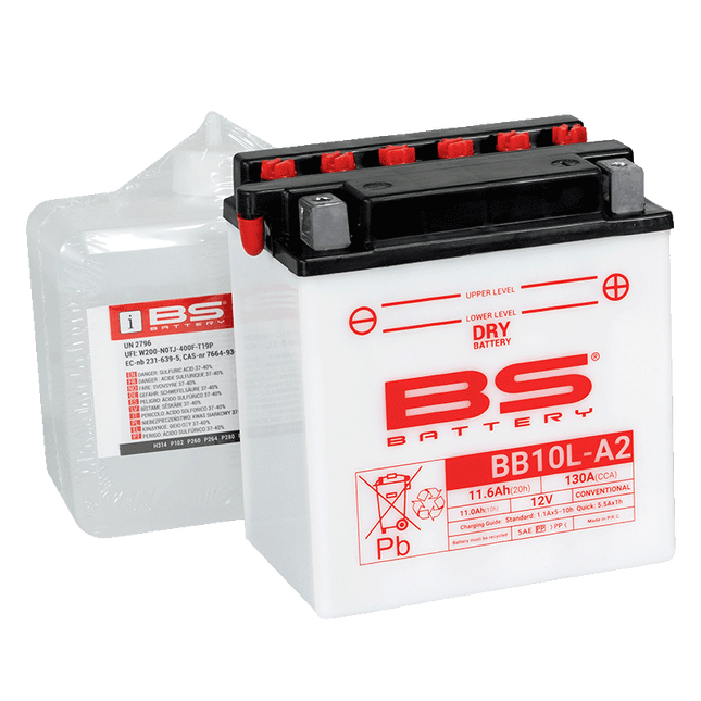 Battery YB10L-A2 12V 11Hh, Bs With Acid Pack BB10L-A2, 310556, BS-BB10L-A2