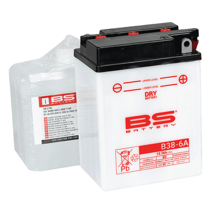 Battery B38-6A 6V 13Ah Bs, Bs With Acid Pack, 310520, BS-B38-6A