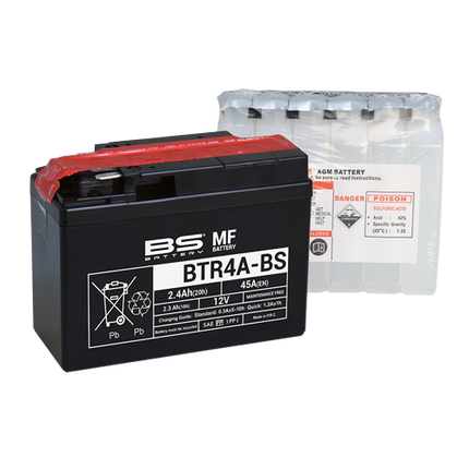 Battery YTR4A-BS 12V M.free Bs, Bs Maintenan Free BTR4A-BS, 300624, BS-BTR4A-BS