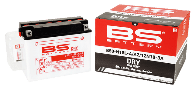 Battery Y50N18L-A2 12V 20Ah Bs, Bs With Acid Pack B50N18L-A2, 310656, BS-B50N18L-A2