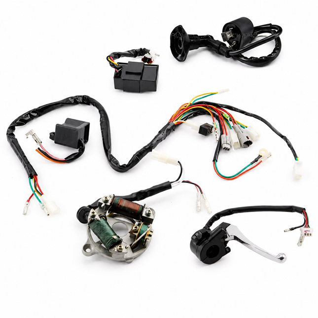 6PC Wiring Harness Kit 81-16 Yamaha PW50 CDI Stator Ignition Coil Kill Switch