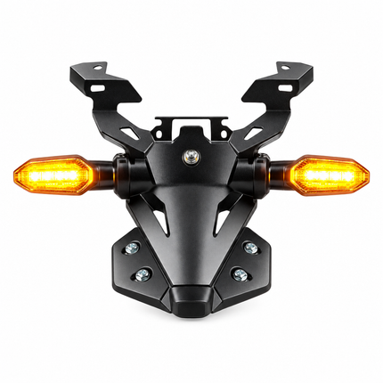 LED Turn Signal Indicators 4PCS Front Rear Amber M8 12V 3 Smd Per Light Black ABS