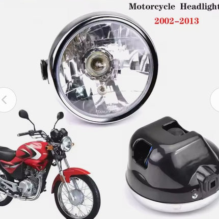 Head Light Unit Round Clear Glass 2002 - 2013 Yamaha YFB125 Type