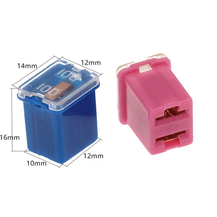Pack of 2 Cartridge Fuses 50 Amp ATV UTV Female Low Profile J Case Type