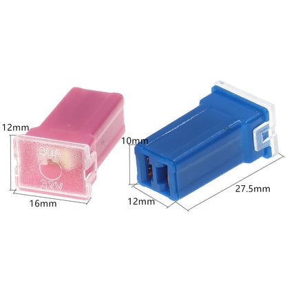 Pack of 2 Cartridge Fuses 70 Amp ATV UTV Female J Case Type